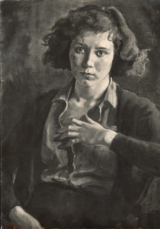 b&w photo of portrait